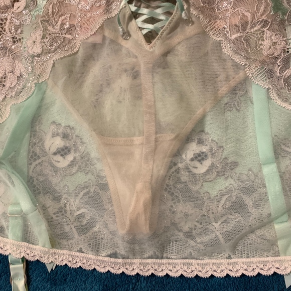 Victoria's Secret Angel embellished slip w garter - Picture 6 of 8